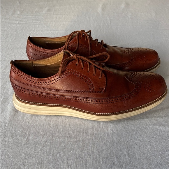 Cole Haan Grand OS Brown Leather Oxfords - Picture 1 of 12